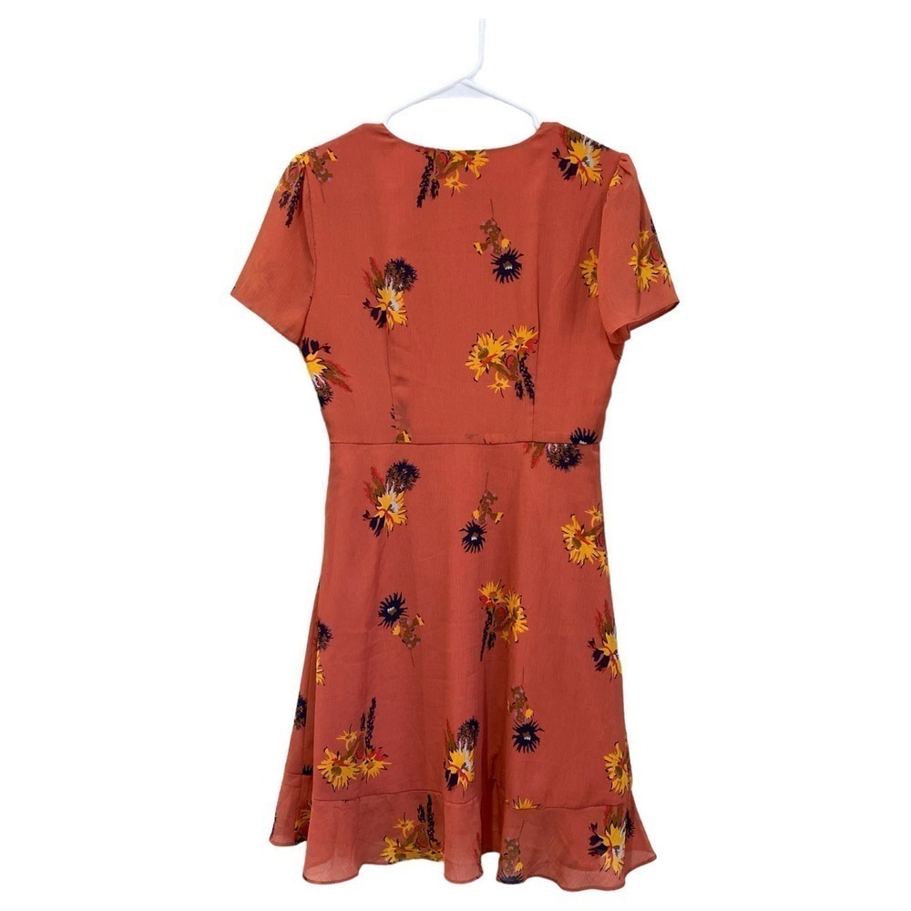 MADEWELL Posy Cactus Flower Dress In Spiced Rose Size 4 - Picture 3 of 9